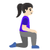 woman kneeling facing right: light skin tone on Google