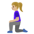 woman kneeling: medium-light skin tone on Google