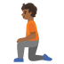 person kneeling: medium-dark skin tone on Google