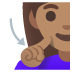 deaf woman: medium skin tone on Google