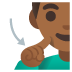 deaf man: medium-dark skin tone on Google
