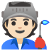 factory worker: light skin tone on Google