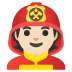 firefighter: light skin tone on Google