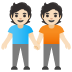 people holding hands: light skin tone on Google