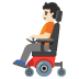 person in motorized wheelchair: light skin tone on Google