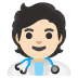 health worker: light skin tone on Google