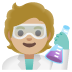 scientist: medium-light skin tone on Google