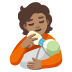 person feeding baby: medium skin tone on Google