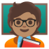 teacher: medium skin tone on Google