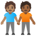 people holding hands: medium skin tone, medium-dark skin tone on Google