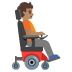 person in motorized wheelchair facing right: medium skin tone on Google
