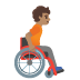 person in manual wheelchair facing right: medium skin tone on Google