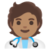 health worker: medium skin tone on Google