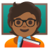 teacher: medium-dark skin tone on Google
