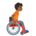 person in manual wheelchair facing right: medium-dark skin tone on Google