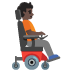 person in motorized wheelchair facing right: dark skin tone on Google