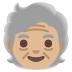 older person: medium-light skin tone on Google