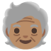 older person: medium skin tone on Google