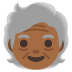 older person: medium-dark skin tone on Google