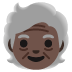 older person: dark skin tone on Google