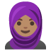 woman with headscarf: medium skin tone on Google