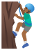 man climbing: medium-dark skin tone on Google