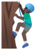 man climbing: dark skin tone on Google