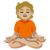person in lotus position: medium-light skin tone on Google