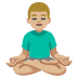 man in lotus position: medium-light skin tone on Google
