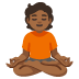 person in lotus position: medium-dark skin tone on Google