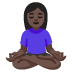 woman in lotus position: dark skin tone on Google