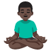 man in lotus position: dark skin tone on Google
