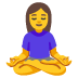 woman in lotus position on Google