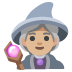 woman mage: medium-light skin tone on Google