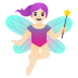 woman fairy: light skin tone on Google