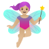woman fairy: medium-light skin tone on Google