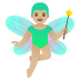 man fairy: medium-light skin tone on Google