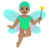 man fairy: medium skin tone on Google