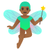man fairy: medium-dark skin tone on Google