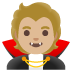 vampire: medium-light skin tone on Google