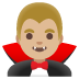 man vampire: medium-light skin tone on Google