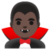 man vampire: dark skin tone on Google