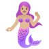 mermaid: medium-light skin tone on Google