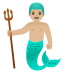 merman: medium-light skin tone on Google