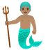 merman: medium skin tone on Google