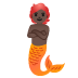merperson: dark skin tone on Google