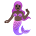 mermaid: dark skin tone on Google