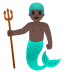 merman: dark skin tone on Google
