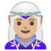 woman elf: medium-light skin tone on Google