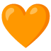 orange heart on Google